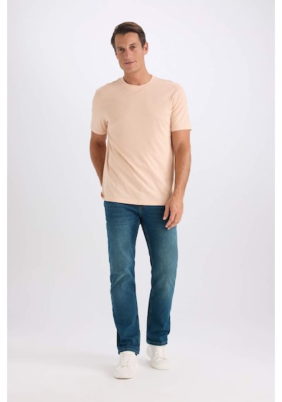 DeFacto %100 Pamuk New Regular Fit Bisiklet Yaka Basic Düz Kısa Kollu Tişört V7699AZ25SPPN672