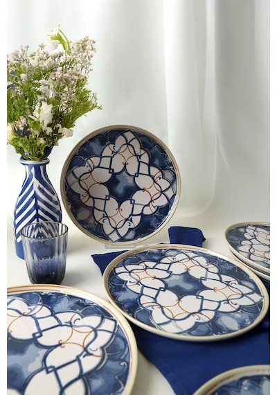 Keramika Wave Flow Nordic Servis Tabağı 28 Cm 6 Adet 22750