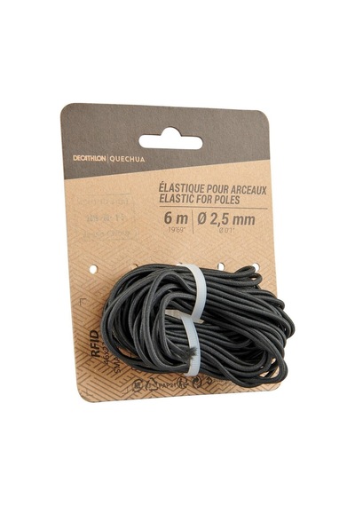 Quechua Elastik İp - 6 M Siyah