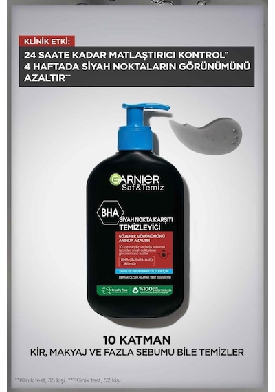 Garnier Saf & Temiz Siyah Nokta Karşıtı Temizleyici 250 ML