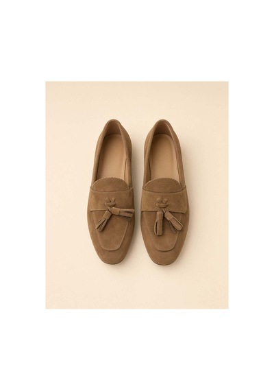 37brandshoes Kahverengi Süet Püsküllü Mokasen Kahverengi Kahverengi
