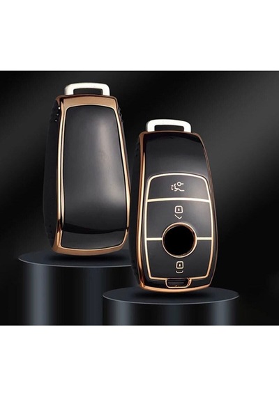 Lüx Mercedes Fbs4 Tip Siyah Slikon Anahtar Kılıf Kumanda Kabı Kılıfı Oto Anahtarlık