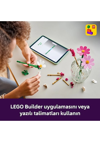 LEGO® Botanicals Kozmos Çiçekleri 11514 - 9 Yaş ve Üzeri Çocuklar için Renkli Çiçekler İçeren Oyuncak Yapım Seti (171 Parça)