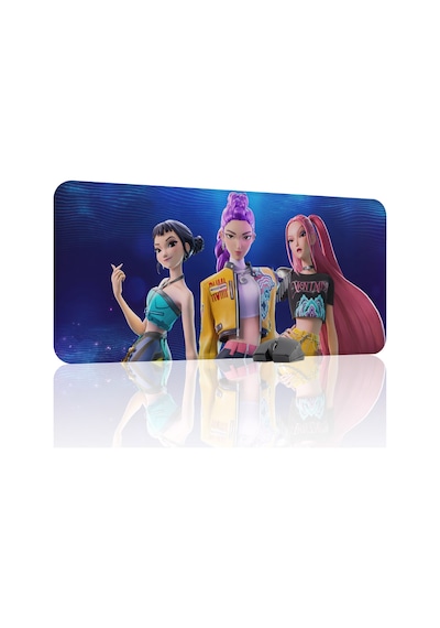 Kpop Demon Hunters Dikişli Kauçuk Oyuncu Mousepad V3 - 90x40 Xxl Gaming Mouse Pad