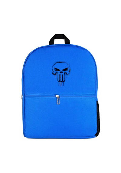 Punisher Spray Paint Mavi Sırt Çantası