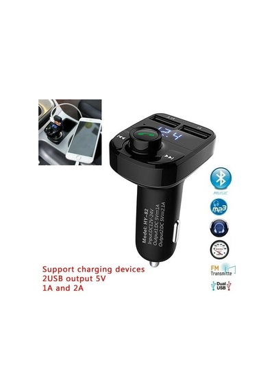 Özel Üretim Taşınabilir Aksesuar Sürüş Transmitter Bt Usb Mp3 Micro Sd Kart X8 Siyah