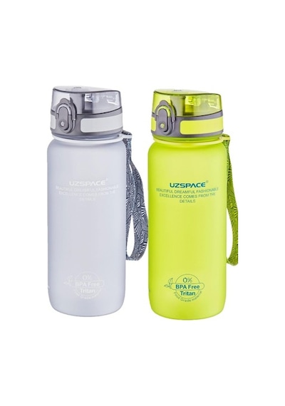 Uzspace 650 Ml 2 Li Set Tritan Su Matarası Sızdırma Koku Bpa Yok