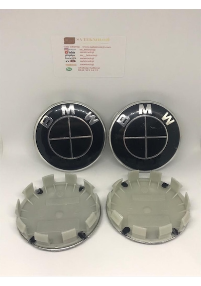 Bmw Jant Göbeği Logo 68 Mm (Fullblack)