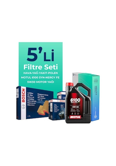 Bosch Kia Cerato 1.6 Dizel Filtre Bakım Seti Motul Motor Yağlı (2006-2009) 5 Li