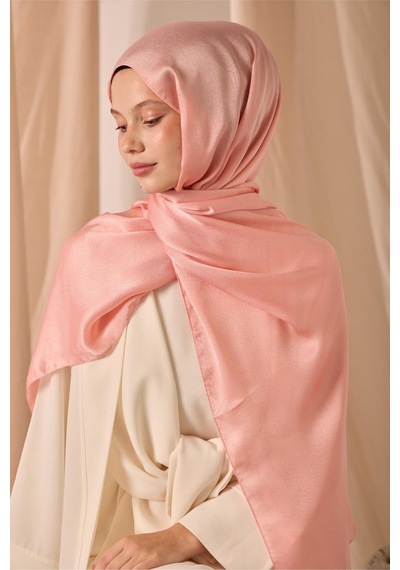Silk Home Janjan Şal Tek Taraflı Somon Kendinden Çizgi Dokulu Parlak Yüzeyli 75x190 Çok Renkli