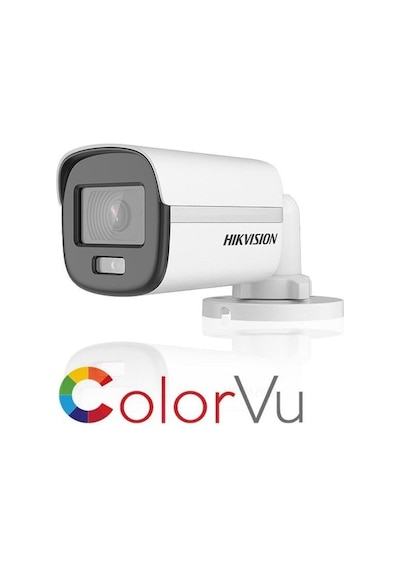 Hıkvısıon 2mp Bullet 2.8mm Colorvu Analog Kamera Akıllı Hibrit Işıklı Ds-2ce10df0t-lpfs