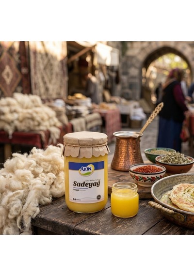 Akın Saf Doğal Koyun Sade Yağı 500 Gr Ghee, Sarı Yağ Ve Eritilmiş Tereyağı