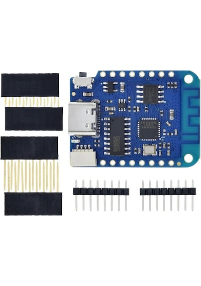 Wemos D1 Mini V4 Esp8266 Kablosuz İnternet Wifi Iot Geliştirme Kartı Type C Usb Uart Iıc Spı Ch340