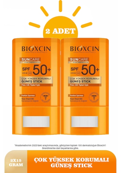 Bioxcin Sun Care Çok Yüksek Korumalı Stick Güneş Kremi SPF50+ 2 x 15 G