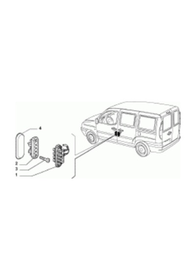 Fıat Doblo Sağ Sürgülü Kapı Işık Buton Terminali 2001-2010 51724838