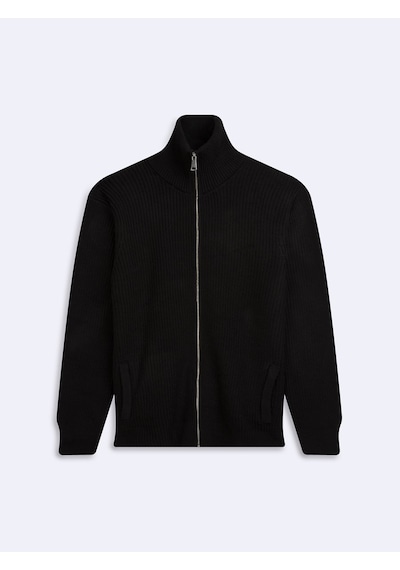 LTB Regular Fit Dik Yaka Triko Siyah Hırka