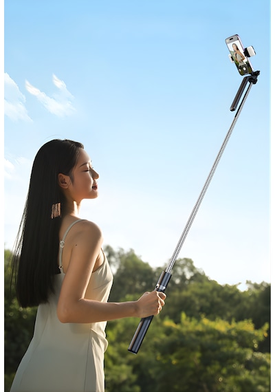 160cm Çift Işıklı Telefon Tripod Bluetooth Kumandalı Video Çekim Selfie Tripod Standı Telefon Tutucu 160 Cm