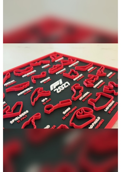 Zeroxo Yarış Pisti Takvimi Duvar Panosu 25x22 Cm Dekoratif Sezon Takvimi