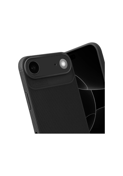 Apple Uyumlu iPhone 17 Air Kılıf Focus Carbon Silikon Kapak Siyah
