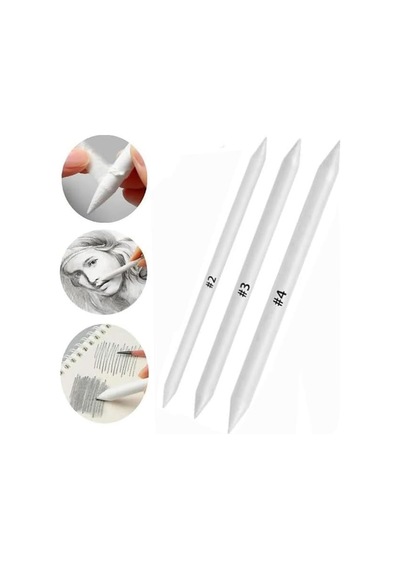 Artlantis Pastel Dağıtıcı Gölgelendirme Kalemi 3 Lü 1 Paket Kaynaştırma Kalemi Kara Kalem Dağıtıcı Kalem Ka