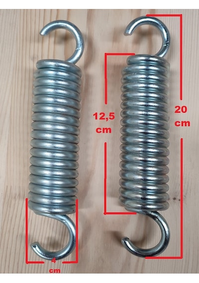 7 Mm Çelik Çiftli Salıncak Yayı - Ekstra Uzun - 17 Boğum - 20 Cm