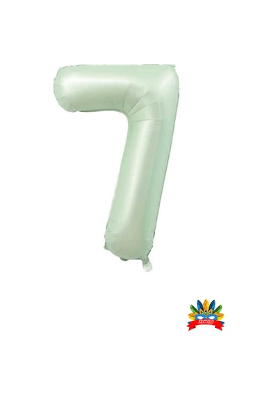 Folyo Rakam Balon Retro Yeşil 34 İnc 76 Cm Helyum Gazı Uyumlu 7