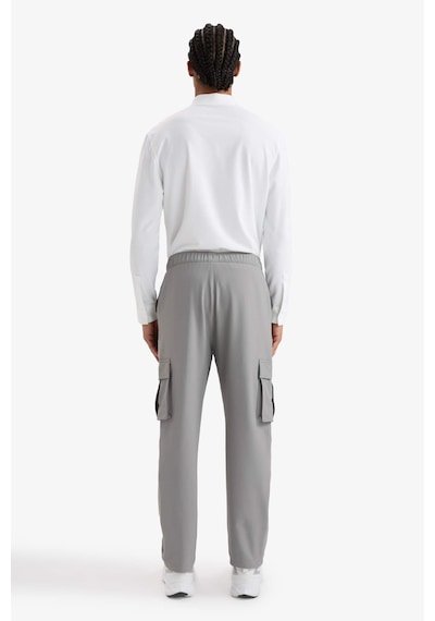 Defacto Defactofit Standart Fit Kargo Cepli Standart Paça Dokuma Sporcu Jogger F2308ax25wngr67 Gri