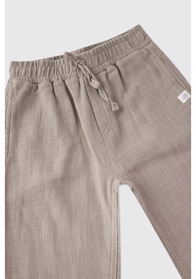 Panço Erkek Çocuk Gri Beli Lastikli Pantolon