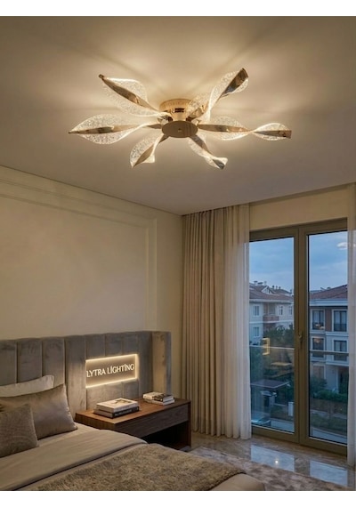 Nuvola Model 6'lı Gold 3 Renk Modu Ledli Tavana Sıfır Salon Mutfak Çocuk Yatak Odası Led Avize Altın