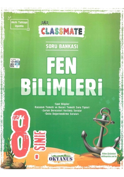 8. Sınıf Classmate Fen Bilimleri Soru Bankası Okyanus Yayınla