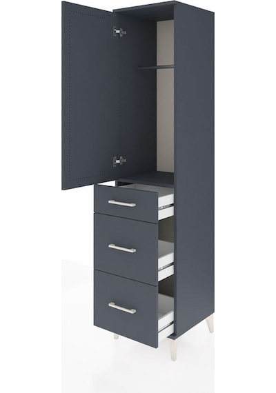 Hyperion Dolap Tek Raflı 3 Çekmeceli Tek Askılı 44x44x195 Antrasit-antrasit Antrasit Hyperion Dolap Tek Raflı 3 Çekmeceli Tek Askılı 44x44x195 Antrasit-antrasit Antrasit