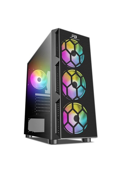 PowerBoost VK-D501M 650W 80+ USB 3.0 ATX Mesh Single Ring Rainbow Bilgisayar Kasası