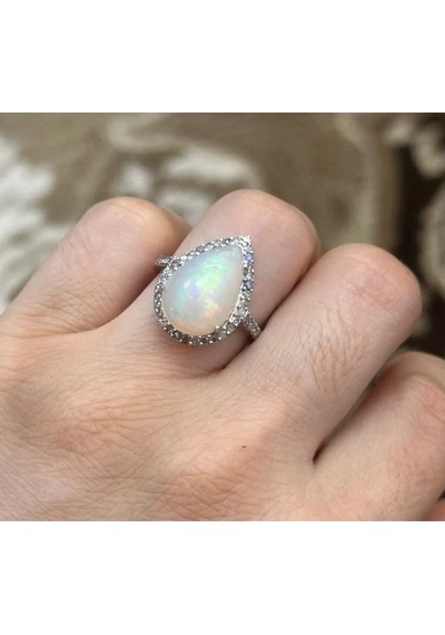 Opal Elmas Yüzük 080