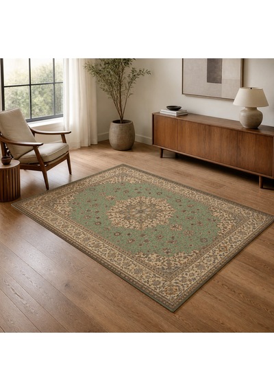 Kartela Halı Aro Halı Jüt Taban Dokuma Halı Adaçayı Yeşili - 100 X 150 Cm
