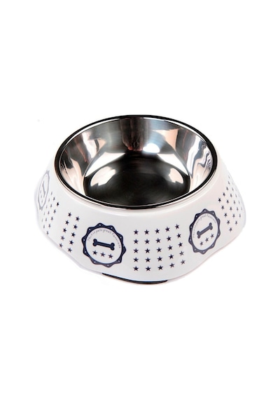 Bobo BO-3134H(A5) Kemik Desenli Melamin Kaplı Köpek Mama Kabı 150 ML