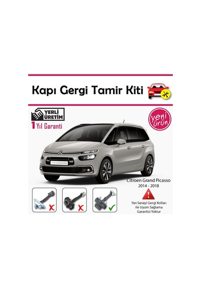 Barrer Citroen G.Picasso II Kapı Gergi (Limitör) Tamir Kiti 2014-2018