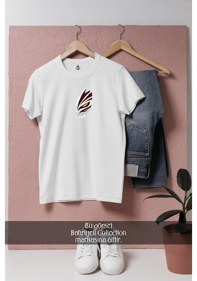 Oversize Ichigo Hallow Mask, Ichigo Kurosaki Bleach Tasarımlı Unisex T-shirt Beyaz
