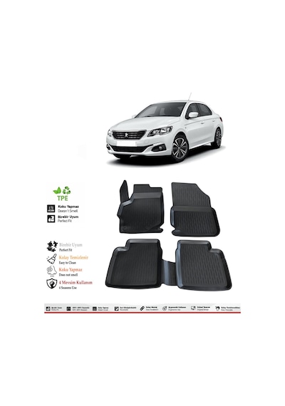 Peugeot 308 2026 Model 4d Ekstra Havuzlu Paspas