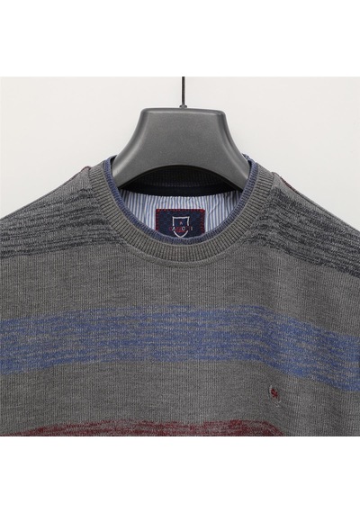 Dio Rise Erkek Uzun Kol İnce Sweatshirt - Czt-105 - Füme Füme