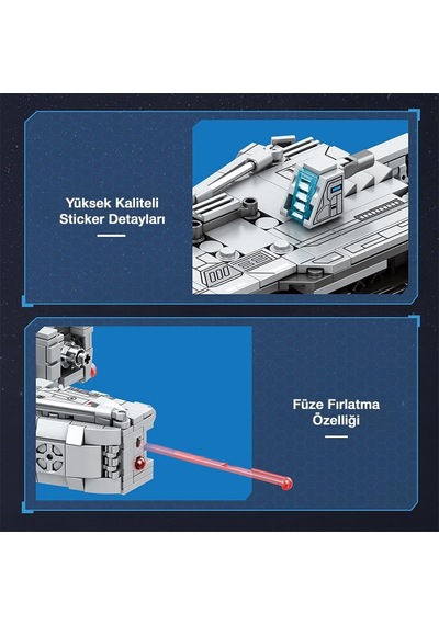 Reobrix 786 Ağır Saldırı Uçağı Lagrange B192 New Earth Heavyattack Aircraft Yaratıcı Yapı Blok Seti Building Blocks - 858 Parça