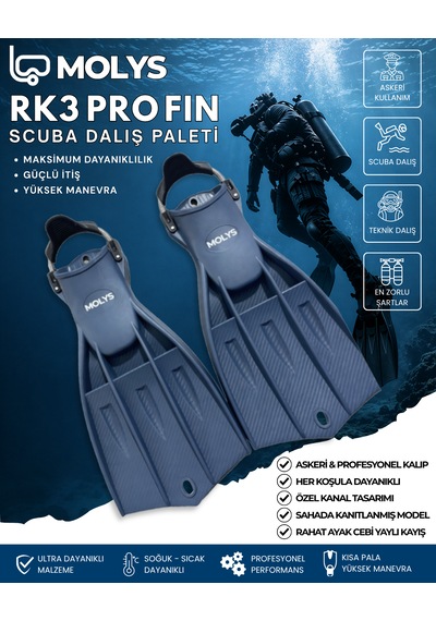 Rk3 Pro Fın Scuba Dalış Paleti Lacivert