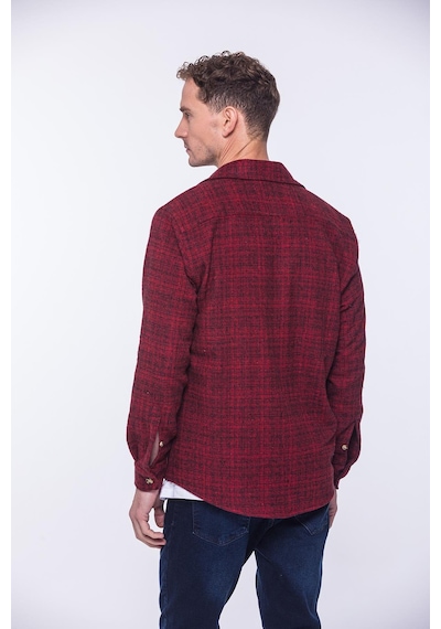 Oversize Oduncu Yumuşak Dokulu %100 Cotton Hediye Kutulu Erkek Gömlek Fs-002168 - Kırmızı-1746