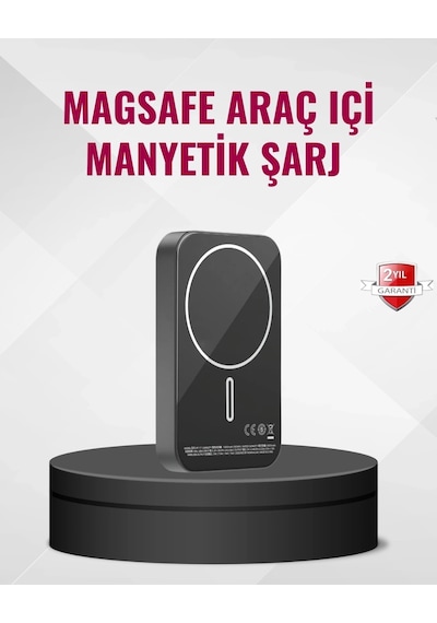 Magsafe Araç Telefon Tutucu 15w Hızlı Şarj Type-c Girişli Çok Renkli