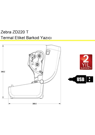 Zebra Zd 220t Termal Ve Ribonlu Etiket Barkod Yazıcı