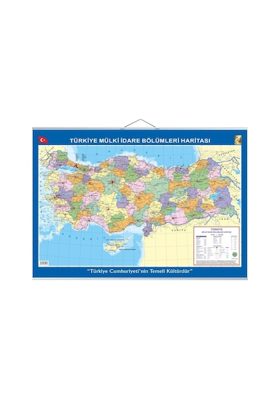 Gülpaş 70x100 Cm Türkiye Siyasi-fiziki Çıtalı Harita 1