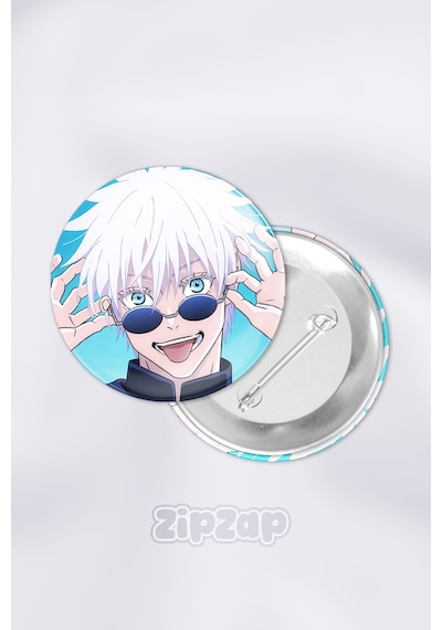 Satoru Gojo Jujutsu Kaisen Çanta Süsü Rozet İğneli Buton Rozet Seti 1 Adet Tekli
