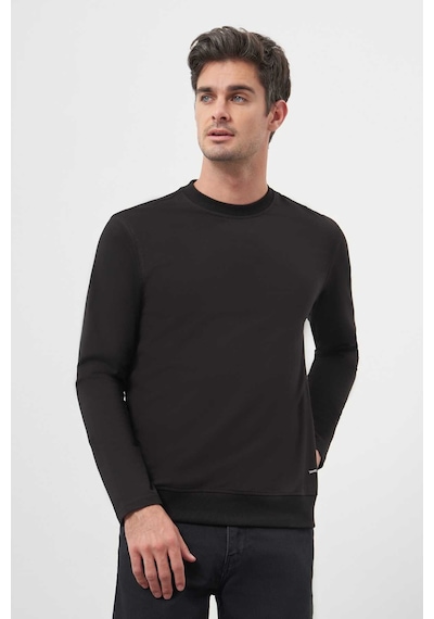 Morven Erkek Siyah Basic Dynamic Fit Bisiklet Yaka Sweet Shirt 25ks063010001 Siyah Siyah