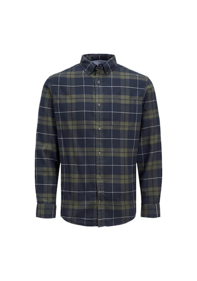 Jack & Jones Jack&-jones 12259895 Jjewılly Chech Shırt Gömlek Haki Siyah Haki - Siyah