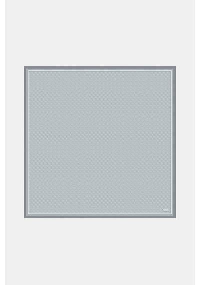 Vakko Twill İpek Eşarp - Helezon Monogram - Gümüş