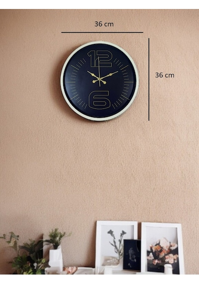 36 Cm Krem Dekoratif Duvar Saati Çok Renkli 16766138